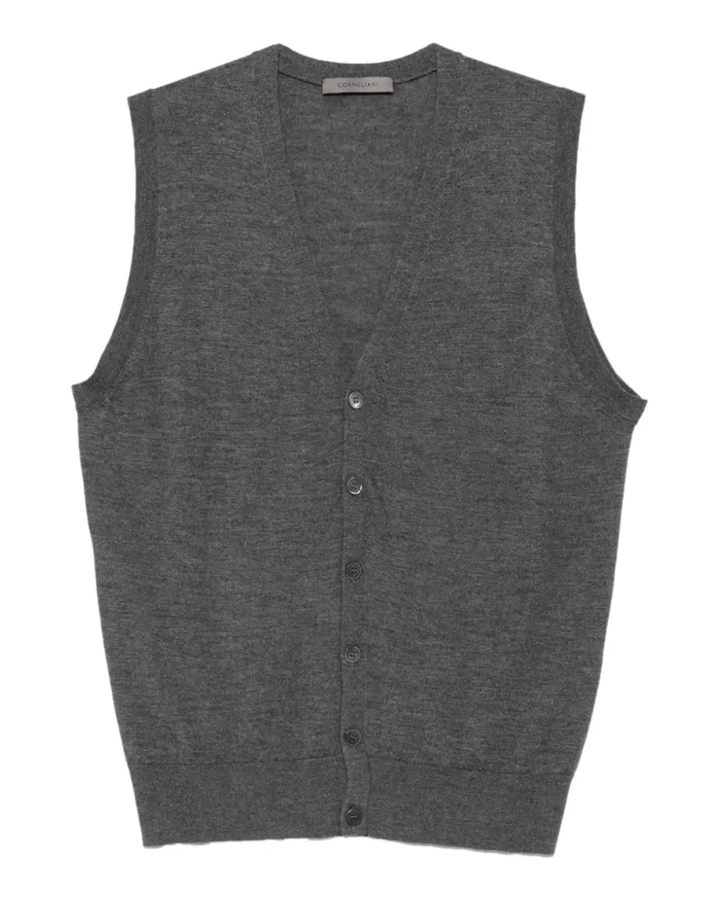Corneliani Top mit V-Ausschnitt - Grau Grau