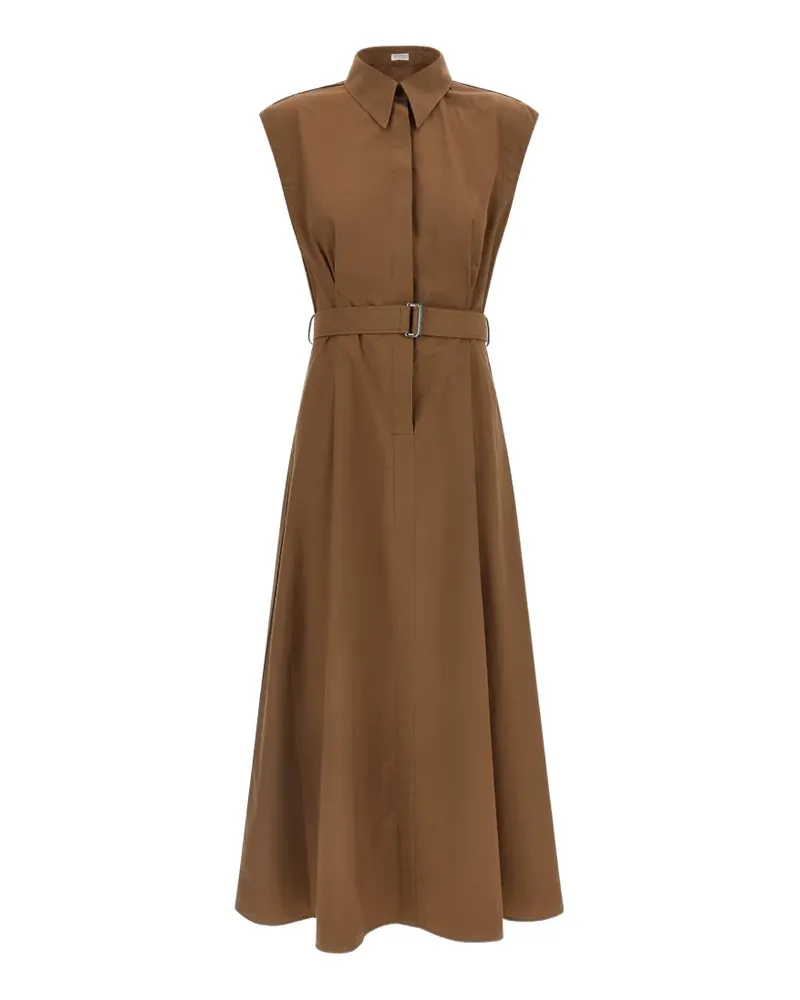 Brunello Cucinelli belted midi dress - Braun Braun