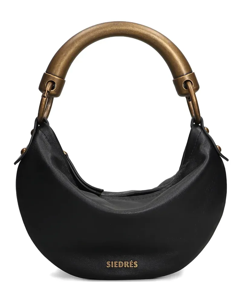 SIEDRES small Chérie round-handle tote bag - Schwarz Schwarz