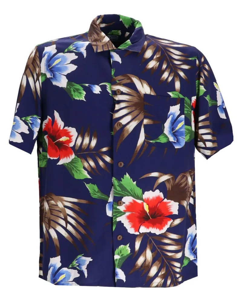 Ralph Lauren Hemd mit Blumen-Print - Blau Blau