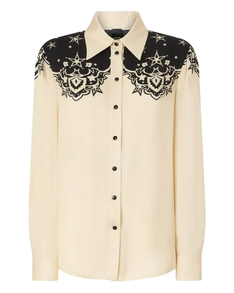 Pinko Hemd mit Stern-Print - Nude Nude