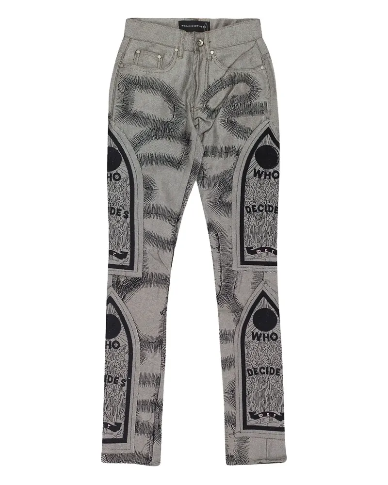 WHO DECIDES WAR fusion straight-fit jeans - Grau Grau
