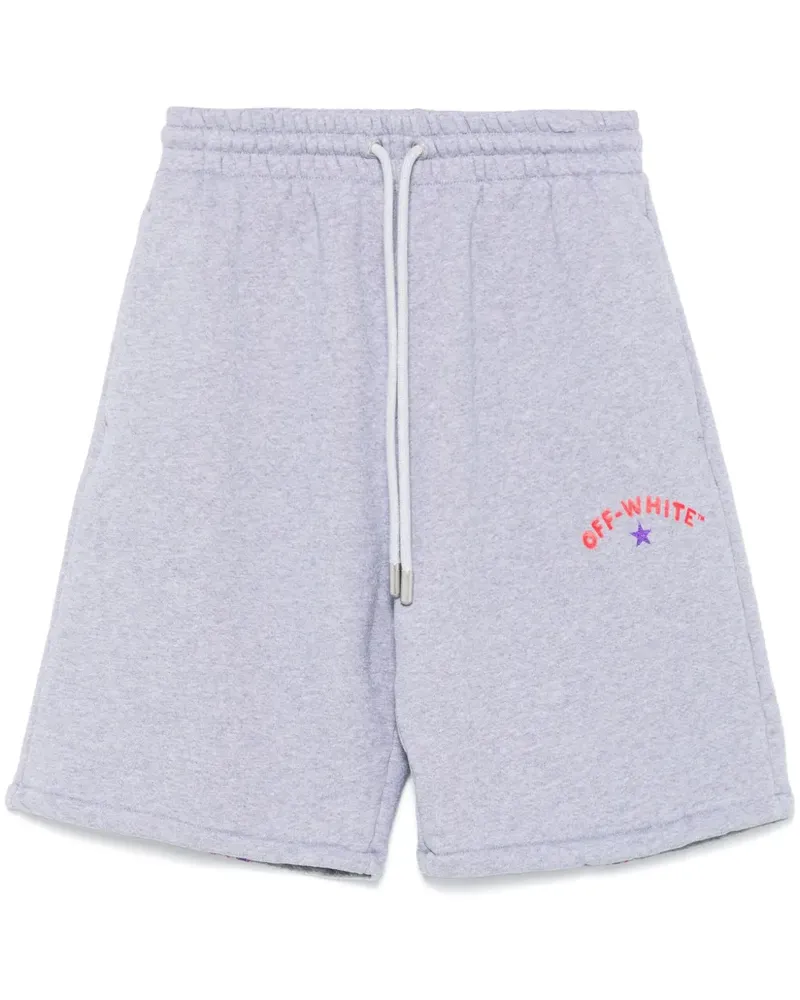 OFF-WHITE Shorts mit Logo-Print - Grau Grau