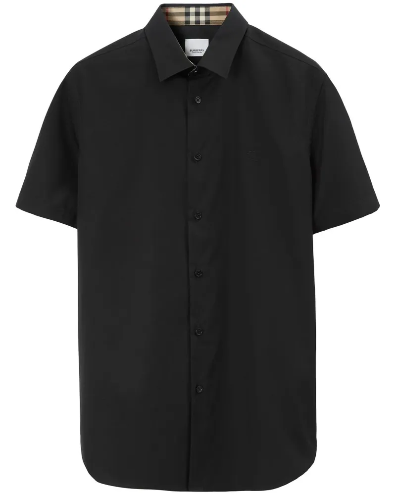 Burberry Hemd mit Ritteremblem - Schwarz Schwarz