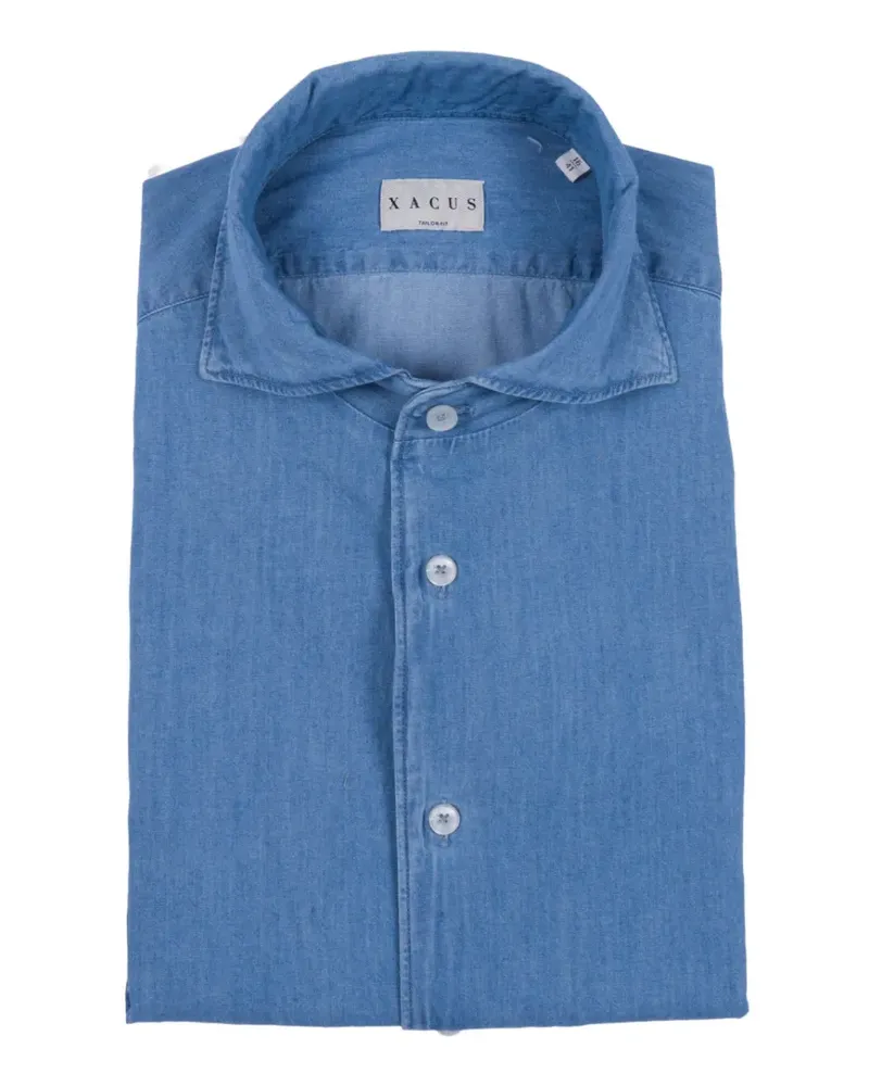XACUS Langärmeliges Jeanshemd - Blau Blau