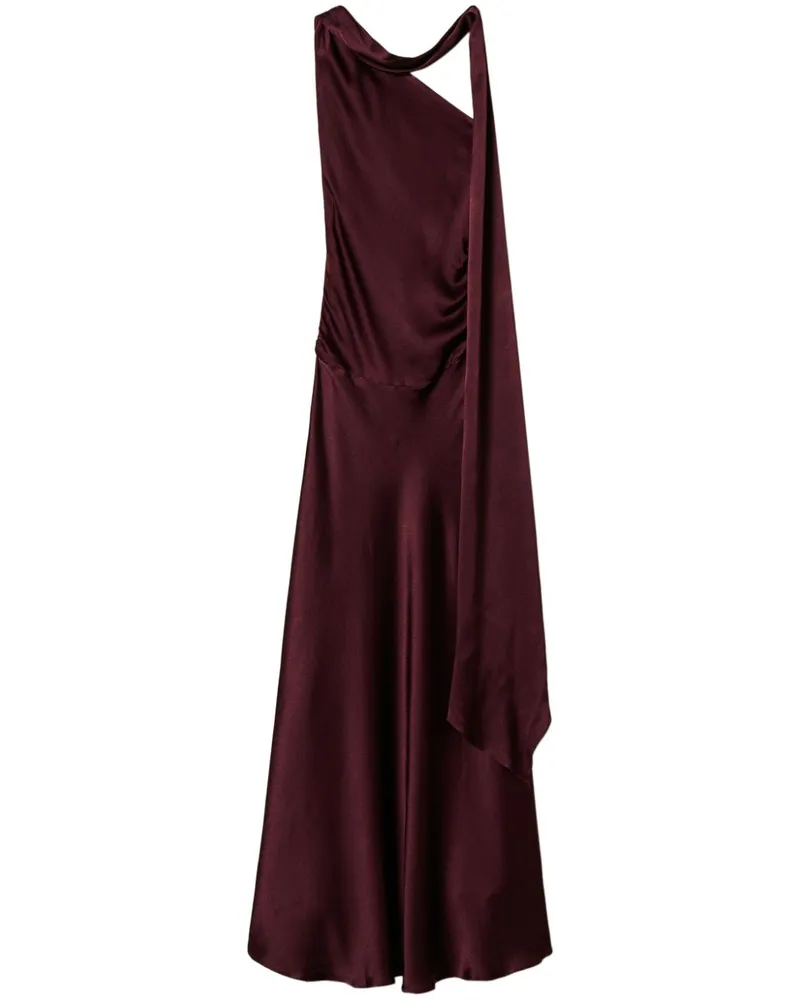 Twin-Set One-Shoulder-Kleid aus Satin - Rot Rot