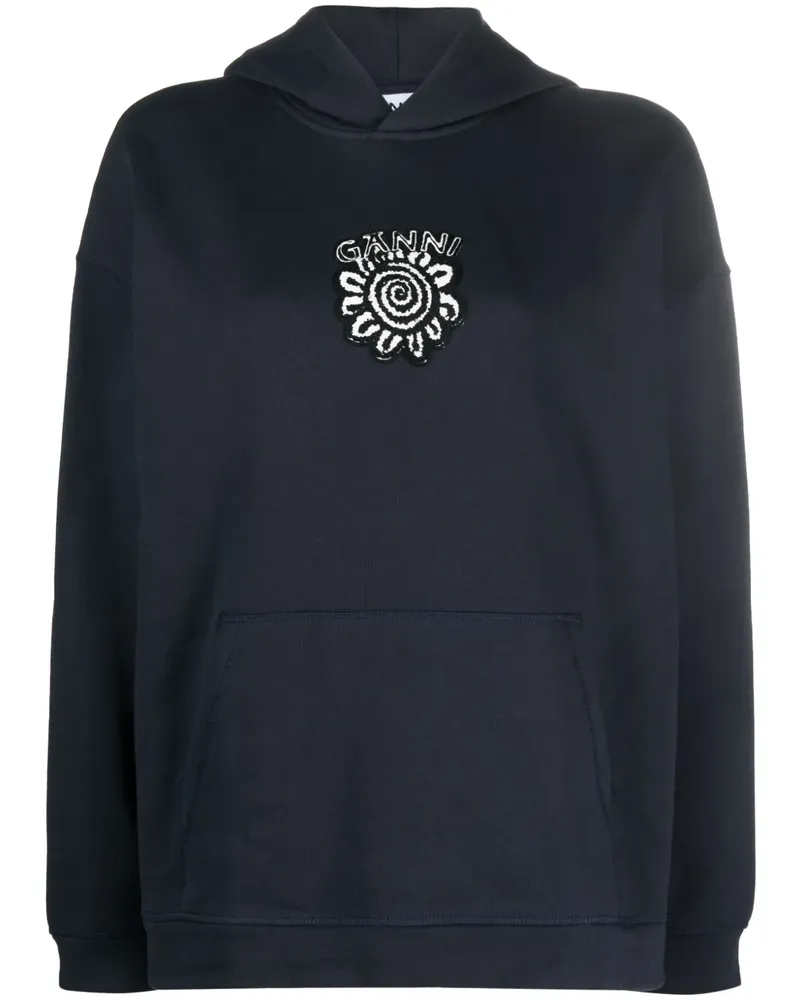Ganni Hoodie aus Bio-Baumwolle - Blau Blau