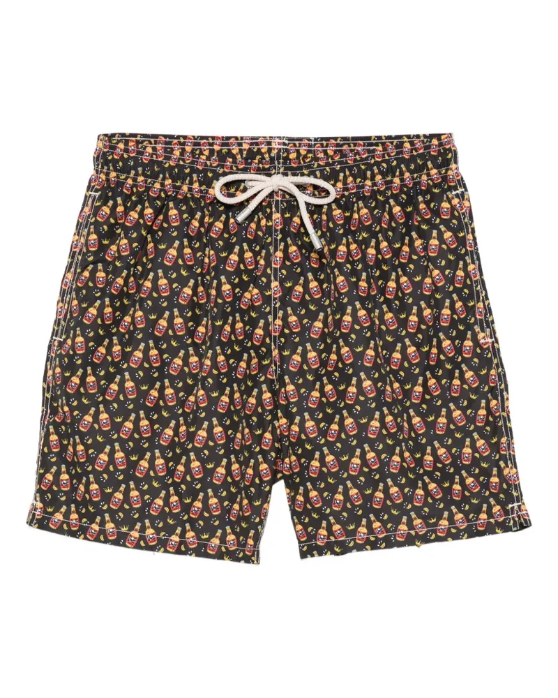 MC2 Saint Barth x The Simpsons Lighting Badeshorts - Schwarz Schwarz