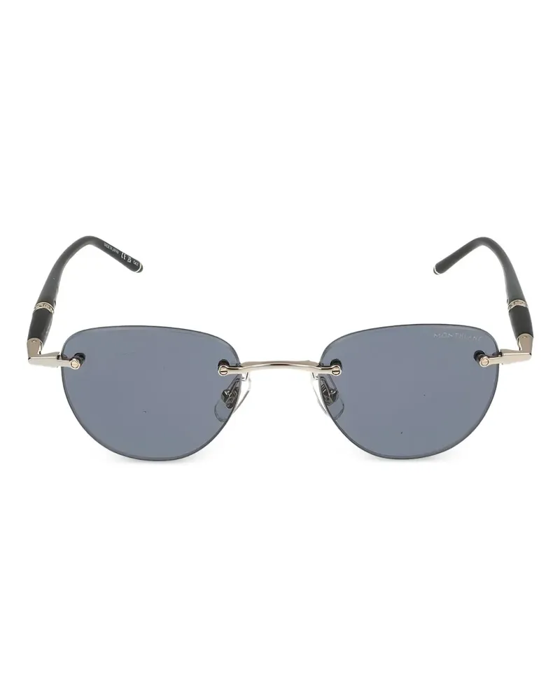 Montblanc rimless geometric-frame sunglasses - Silber Silber