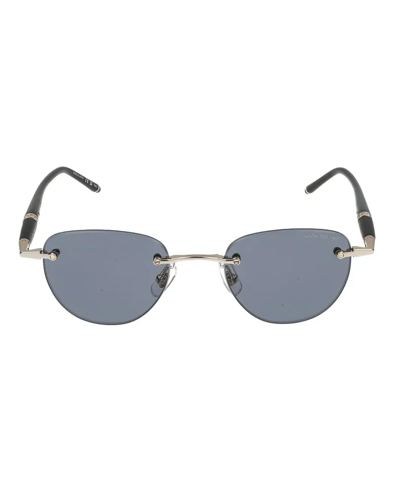 Montblanc rimless geometric-frame sunglasses - Silber Silber