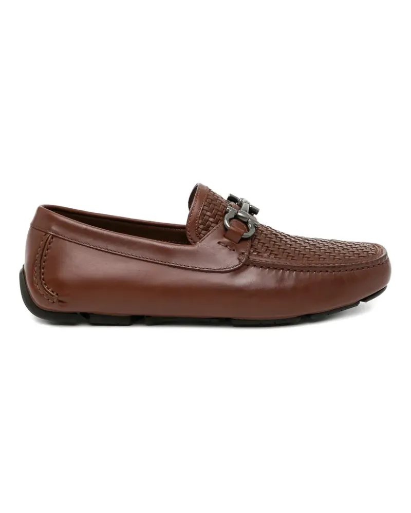 Ferragamo Loafer mit gewebtem Detail - Braun Braun