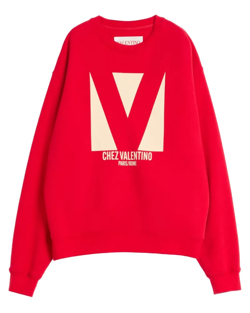 Valentino Garavani Sweatshirt mit Chez-Patch - Rot Rot