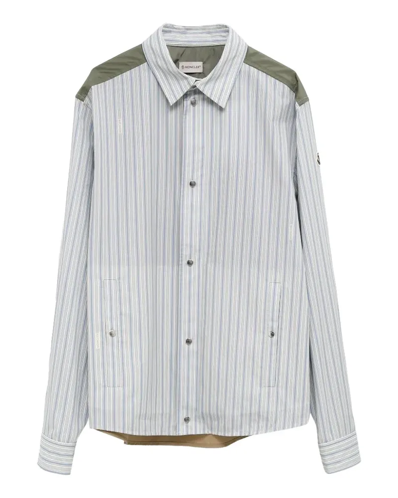 Moncler striped panelled shirt - Weiß Weiß