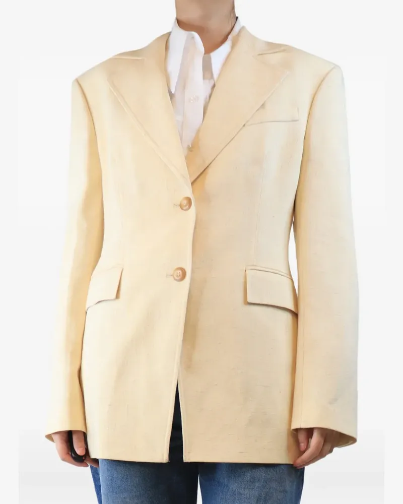 Nanushka textured single-breasted blazer - Gelb Gelb