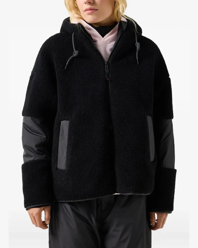 Bogner Fire & Ice Noera Jacke in Teddy-Optik mit Einsätzen - Schwarz Schwarz