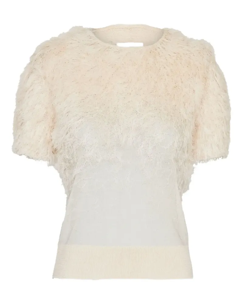 Maison Margiela Fluffy Oberteil mit rundem Ausschnitt - Nude Nude