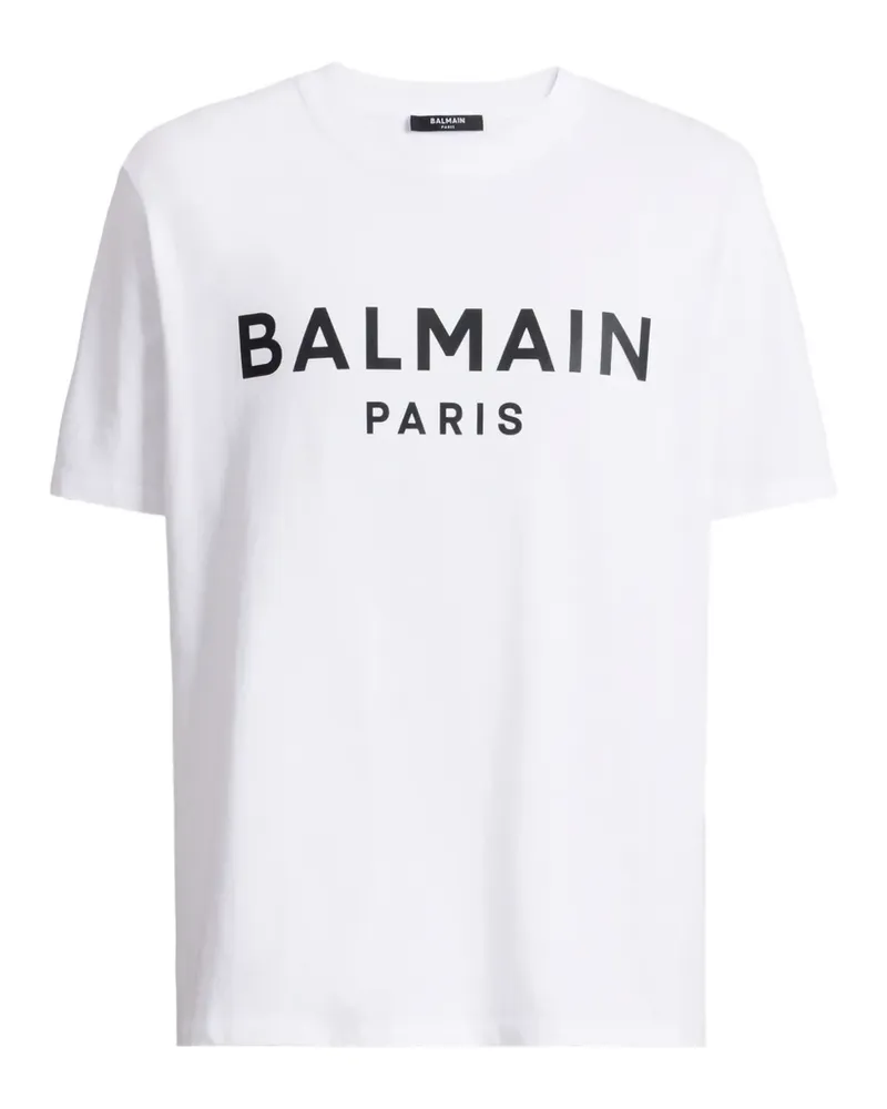 Balmain T-Shirt mit  Paris-Print - Weiß Weiß