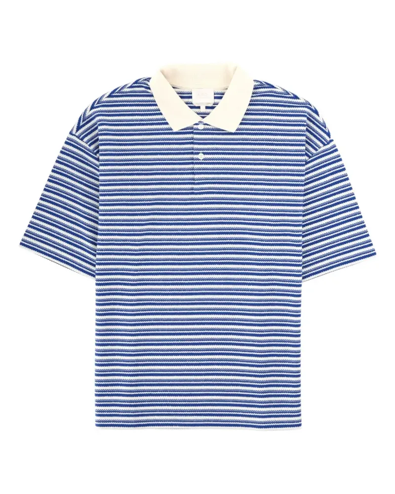 A.P.C. Ruben striped short-sleeve polo shirt - Blau Blau