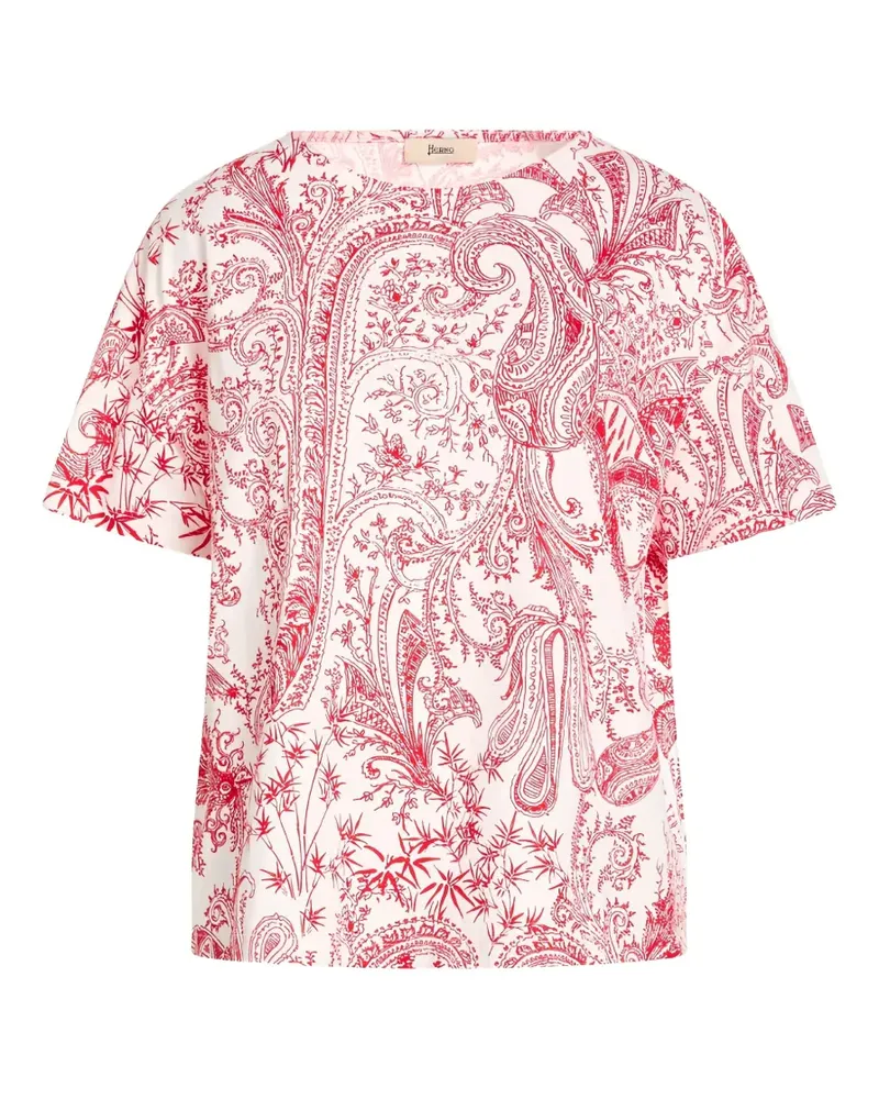 Herno paisley-print T-shirt - Weiß Weiß