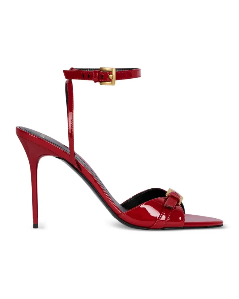 Balmain Anthem Sandalen aus glattem Kalbsleder - Rot Rot