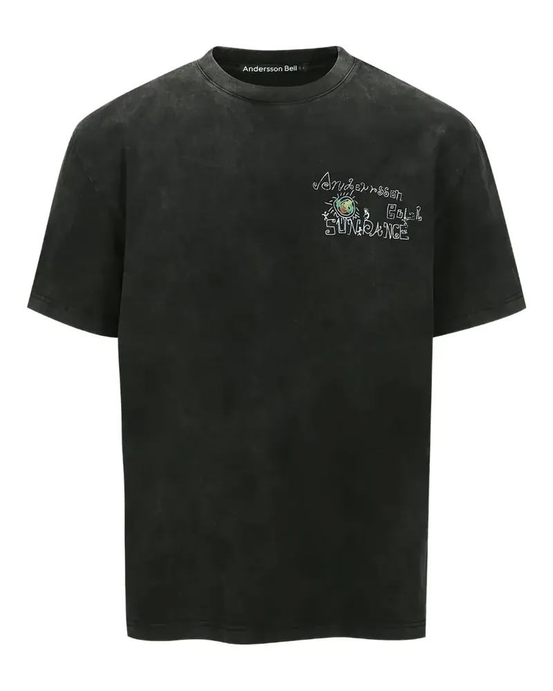 Andersson Bell Pigment Sun T-Shirt mit grafischem Print - Schwarz Schwarz