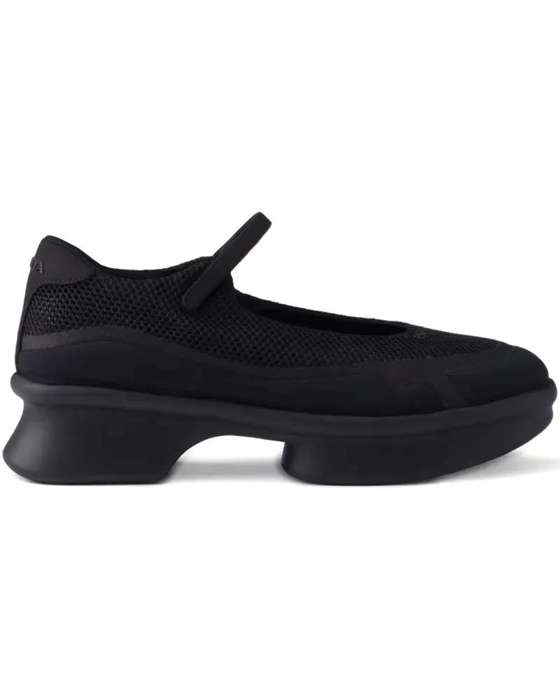 Prada Ballerinas mit Mesh-Einsätzen - Schwarz Schwarz