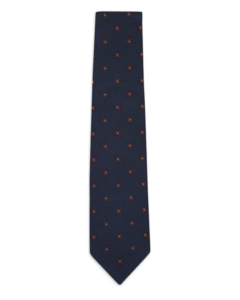 Isaia floral silk tie - Blau Blau