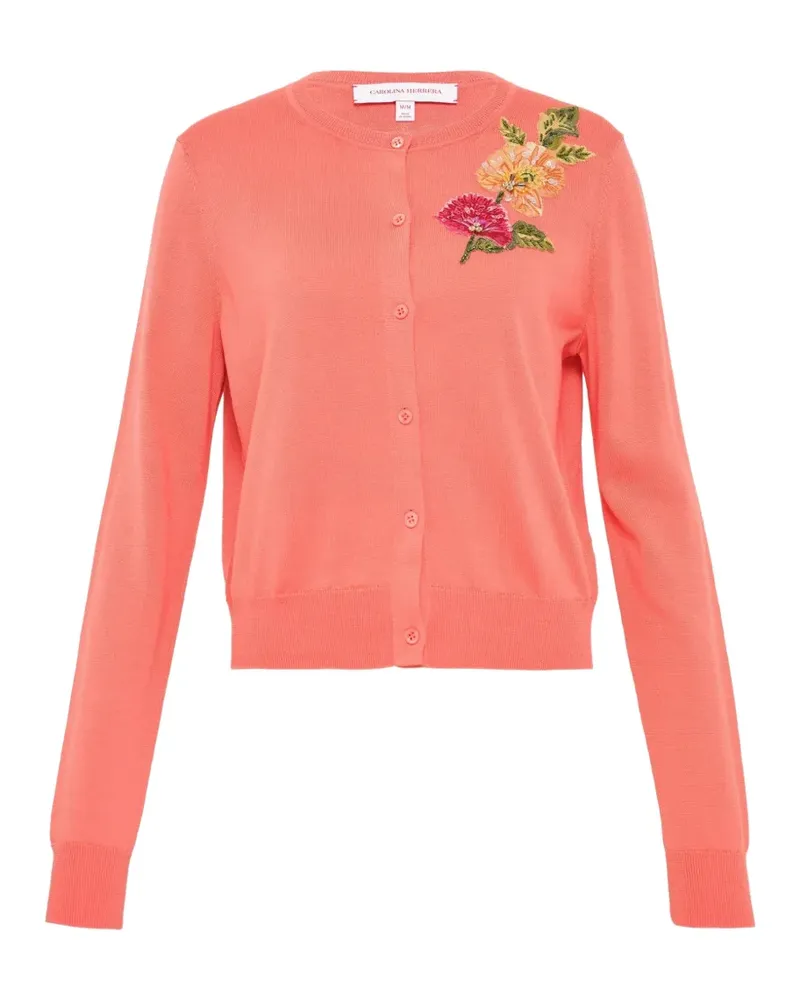 Carolina Herrera New York Bestickter Cardigan - Orange Orange