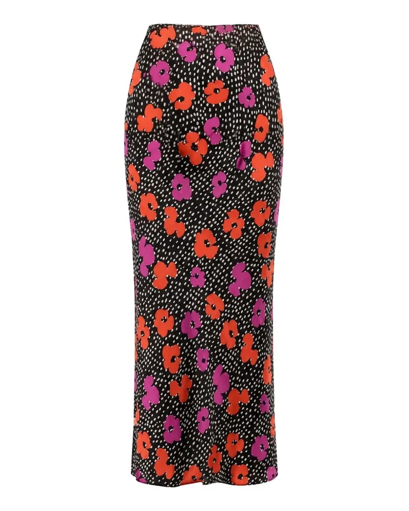 NISSA floral-print polka-dot skirt - Schwarz Schwarz
