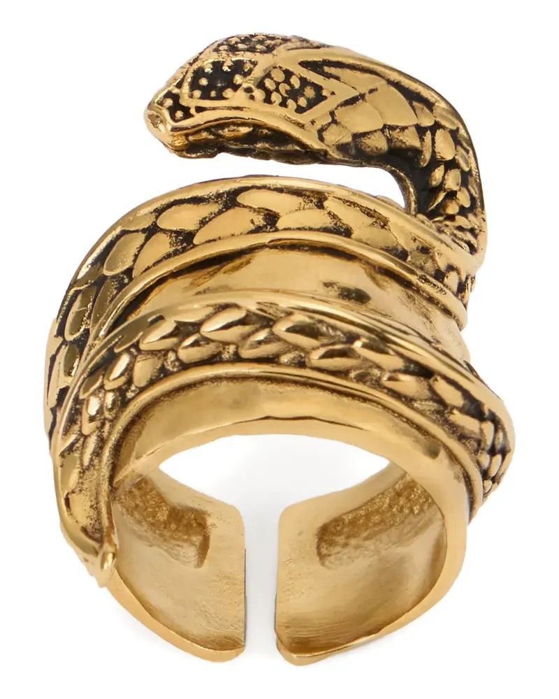Roberto Cavalli snake-motif ring - Gold Gold