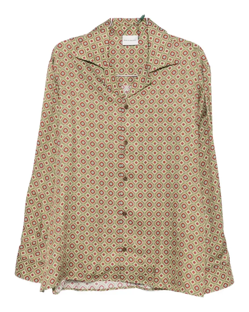 Drôle de Monsieur geometric-pattern shirt - Grün Grün