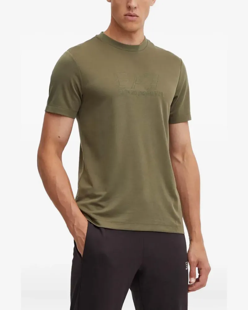 EA7 T-Shirt mit Logo - Grün Grün