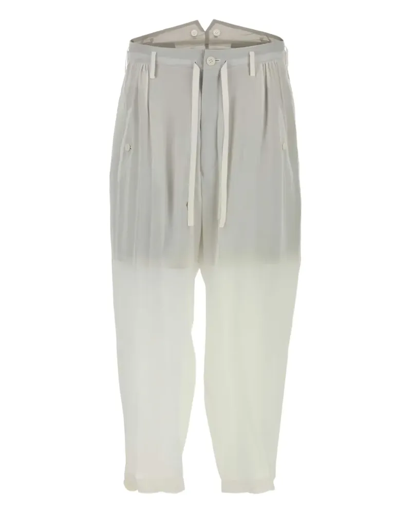 Yohji Yamamoto Hose aus Seide - Weiß Weiß