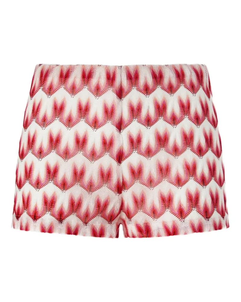Missoni patterned beach shorts - Rot Rot