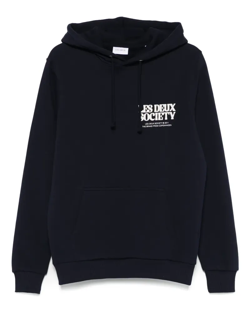 LES DEUX Society Hoodie - Blau Blau