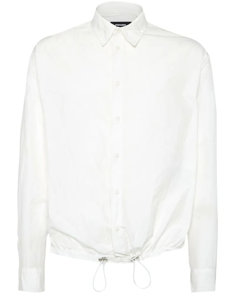 Dsquared2 Superlight Hemd mit Kordelzug - Weiß Weiß