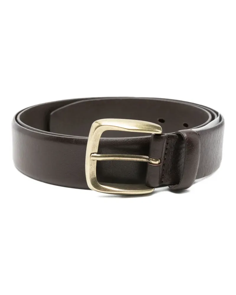 ASPESI buckle leather belt - Braun Braun