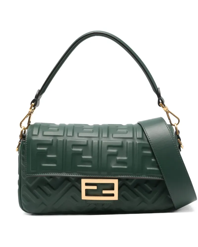 Fendi Baguette Schultertasche - Grün Grün
