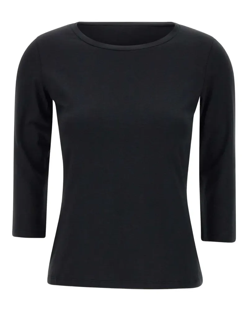Max Mara T-Shirt mit Dreiviertelärmeln - Schwarz Schwarz