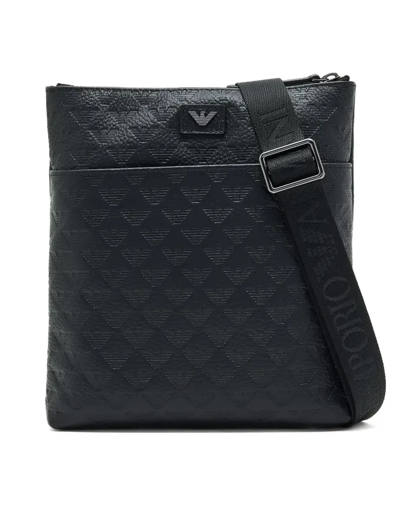 Emporio Armani Kuriertasche mit Logo - Schwarz Schwarz
