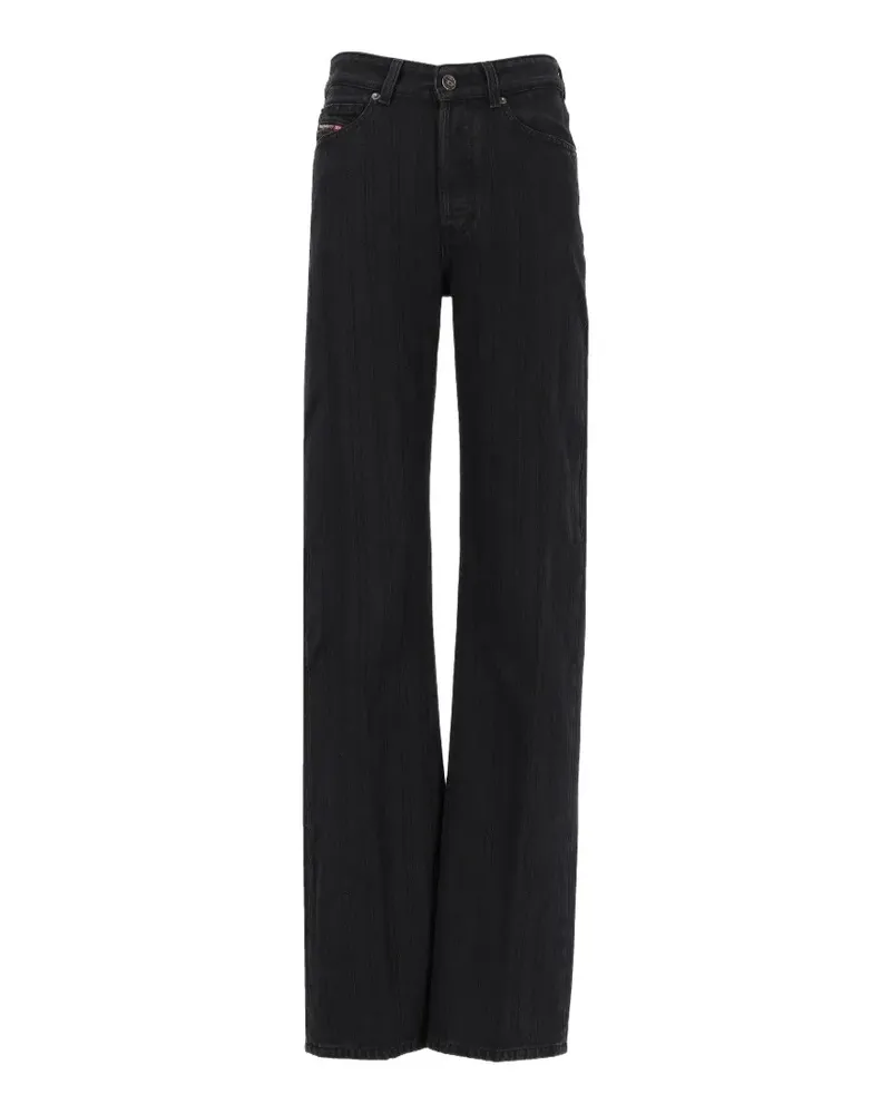 Diesel 1971 D-SENT Jeans mit Nadelstreifen - Schwarz Schwarz
