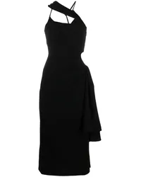 Jacquemus Asymmetrisches Abanada Kleid Schwarz