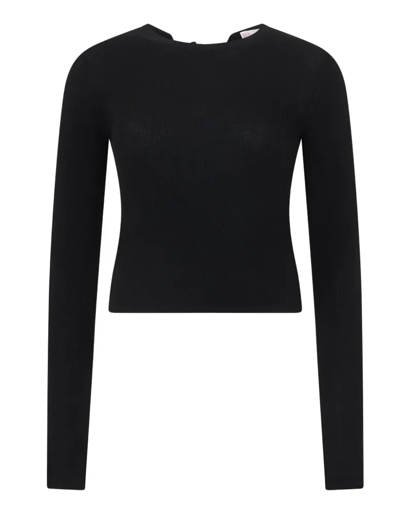 Valentino Garavani Gerippter Strick mit Schleife - Schwarz Schwarz