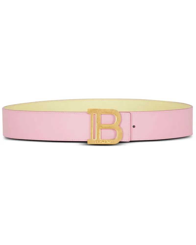 Balmain Wendbarer B-Belt Gürtel Nude