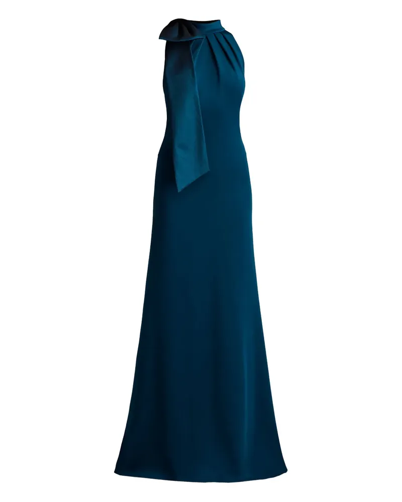 Tadashi Shoji Midikleid mit Schleife - Blau Blau