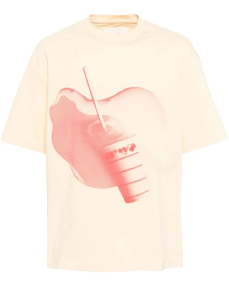 Jil Sander T-Shirt mit grafischem Print - Gelb Gelb