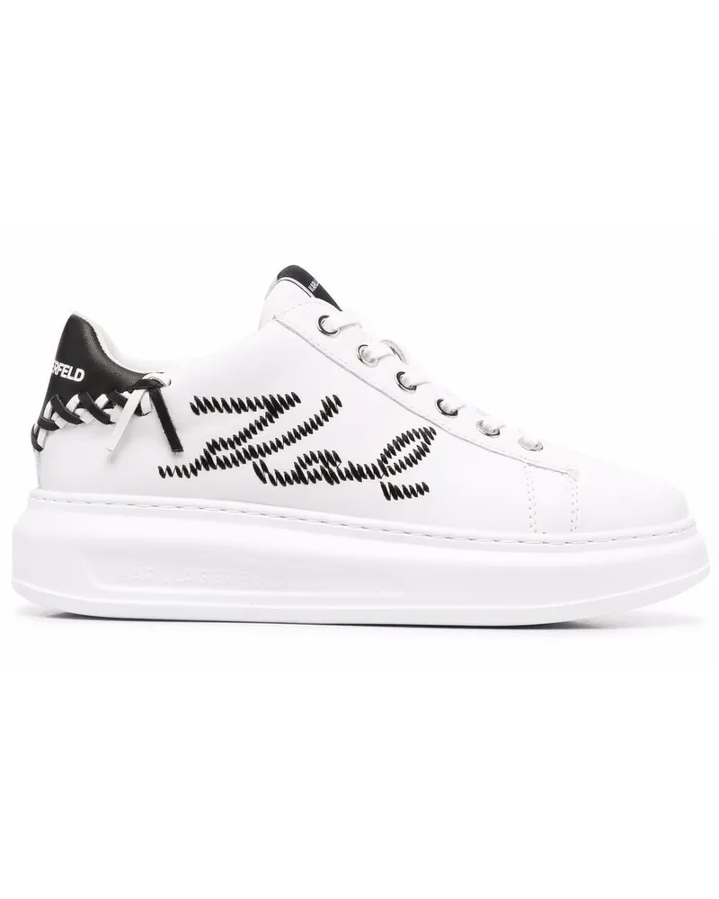 Karl Lagerfeld Sneakers mit Logo-Stickerei - Weiß Weiß