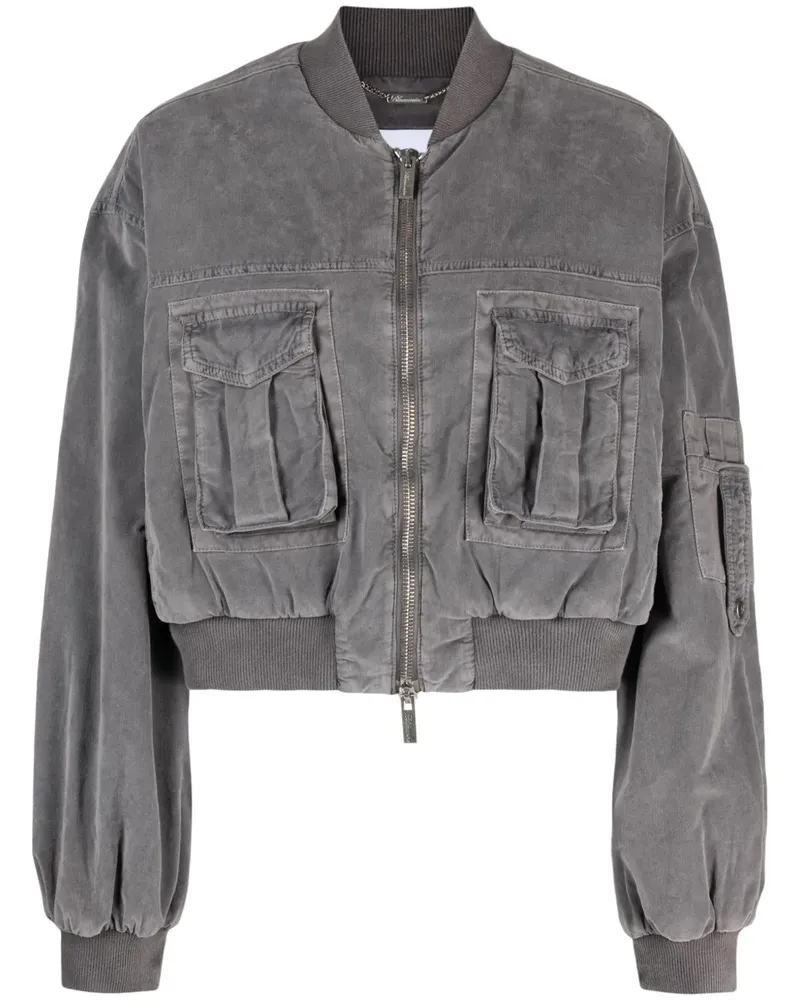 Blumarine Bomberjacke mit weiten Ärmeln - Grau Grau