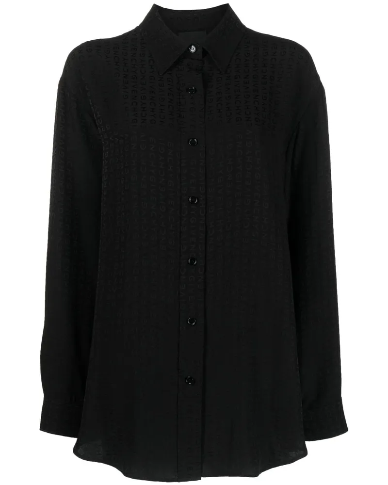 Givenchy Hemd mit Logo-Print - Schwarz Schwarz