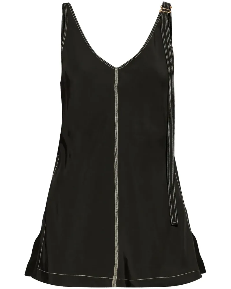 SPORTMAX Waser Tanktop - Schwarz Schwarz